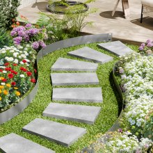 Steel Landscape Edging 5 Packs 39x4in Rust-Resistant Edging Border Dark Gray