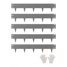 Steel Landscape Edging 5 Packs 39x4in Rust-Resistant Edging Border Dark Gray