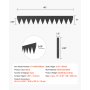 VEVOR Steel Landscape Edging, 6 Packs 40 x 6 in Rust-Resistant Metal Landscape Edging, Bendable Garden Edging Border, Heavy Duty Lawn Edging, Easy-to-Install, Flower Bed Yard Pathway Divider Black