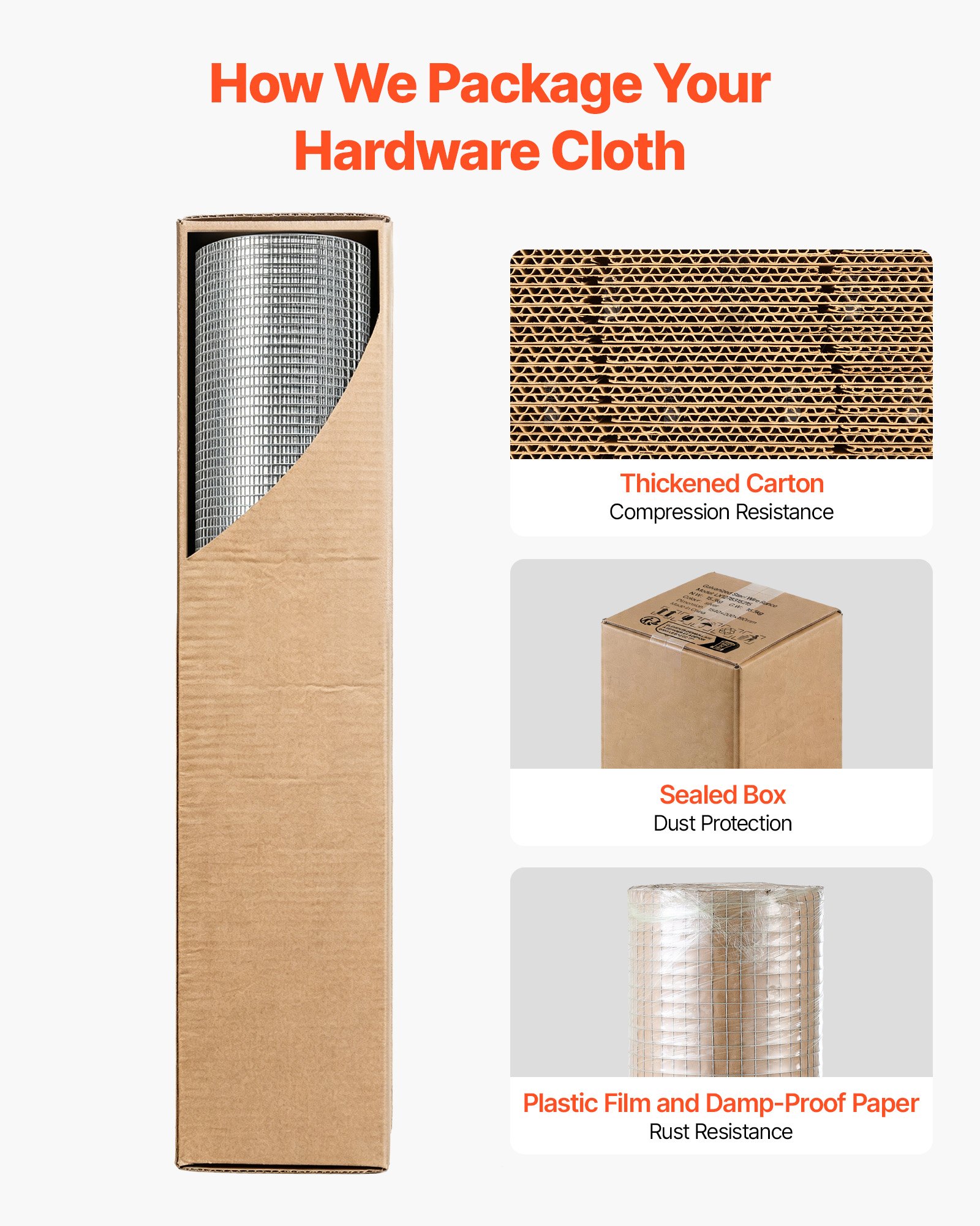 VEVOR Hardware Cloth, 12.7 mm 1 x 20 m 0.8 mm Diameter Chicken Wire Fence, Hot-Dip Galvanized After Welding Metal Wire Mesh Roll, Garden Plant Welded Fencing Roll, Supports Poultry Netting Cage Fence