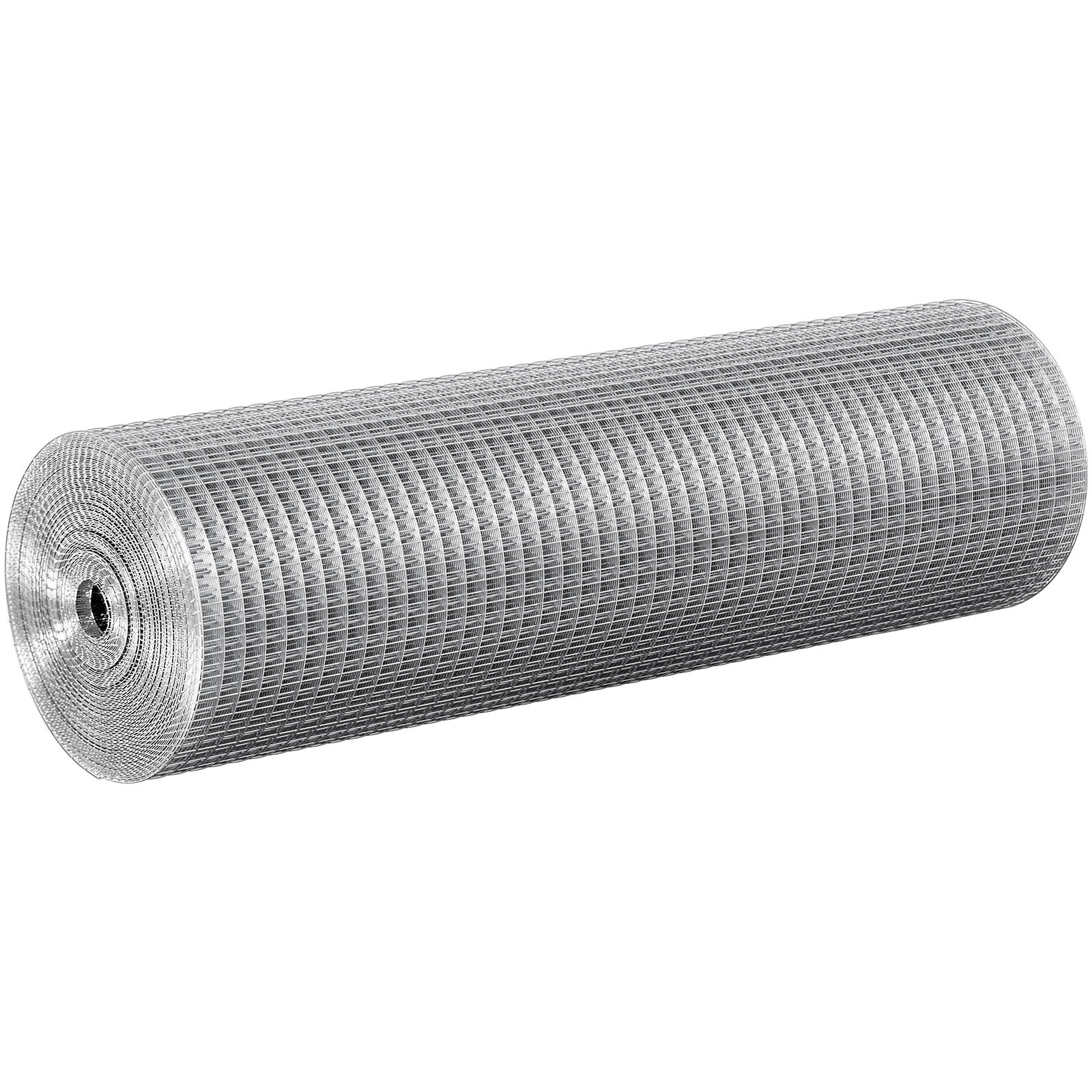 VEVOR Hardware Cloth 12.7 mm 610 mm x 15.24 m 19 Gauge Chicken Wire Fence, Hot-Dip Galvanized After Welding Metal Wire Mesh Roll, Garden Plant Welded Fencing Roll Supports Poultry Netting Cage Fence