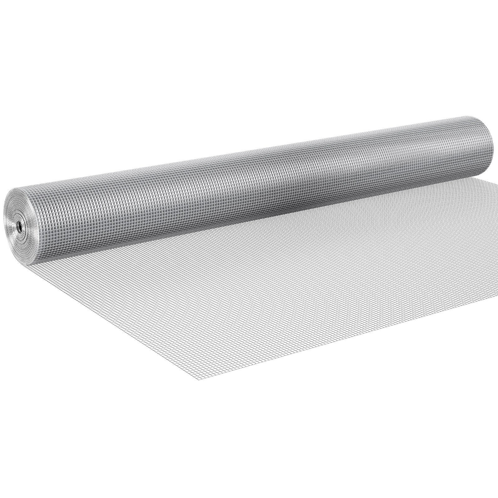 VEVOR Hardware Cloth 6.35 mm 1220 mm x 15.24 m 23 Gauge Chicken Wire Fence, Hot-Dip Galvanized After Welding Metal Wire Mesh Roll, Garden Plant Welded Fencing Roll Supports Poultry Netting Cage Fence
