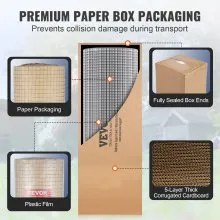 VEVOR Hardware Cloth, 1/2 inch 24in x 100 ft 19 Gauge, Hot Dipped Galvanized Wire Mesh Roll, Chicken Wire Fencing, Wire Mesh for Rabbit Cages, Garden, Small Rodents