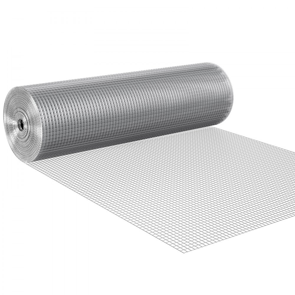 VEVOR Hardware Cloth, 12.7mm 915mm×30.48m 19 Gauge, Hot Dipped Galvanized Wire Mesh Roll, Chicken Wire Fencing, Wire Mesh for Rabbit Cages, Garden, Small Rodents