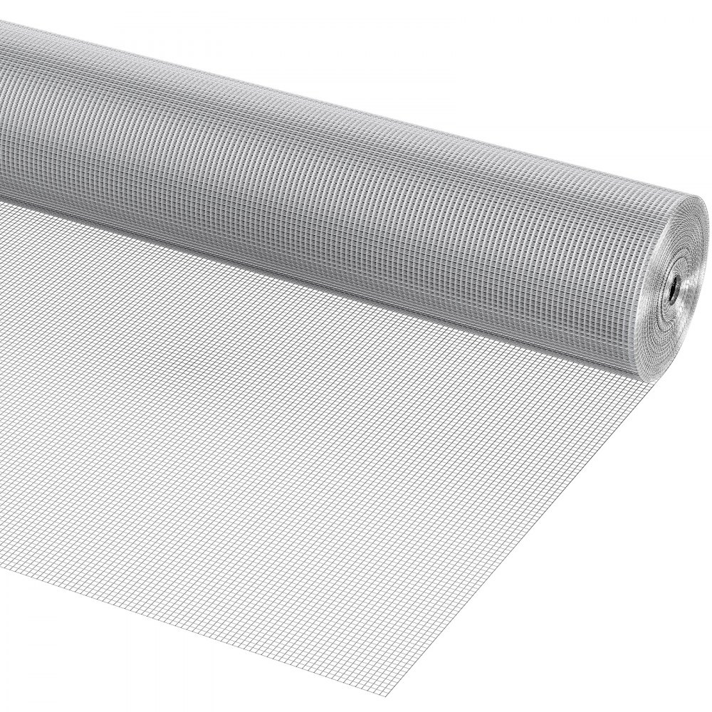VEVOR Hardware Cloth, 6.35mm 915mmx30.48m 23 Gauge, Hot Dipped Galvanized Wire Mesh Roll, Chicken Wire Fencing, Wire Mesh for Rabbit Cages, Garden, Small Rodents