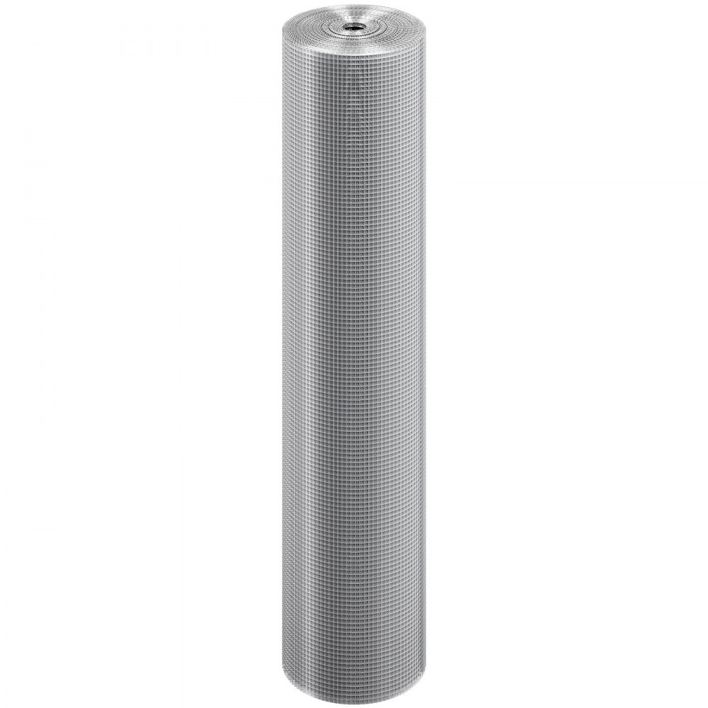 VEVOR Hardware Cloth, 6.35mm 915mmx30.48m 23 Gauge, Hot Dipped Galvanized Wire Mesh Roll, Chicken Wire Fencing, Wire Mesh for Rabbit Cages, Garden, Small Rodents