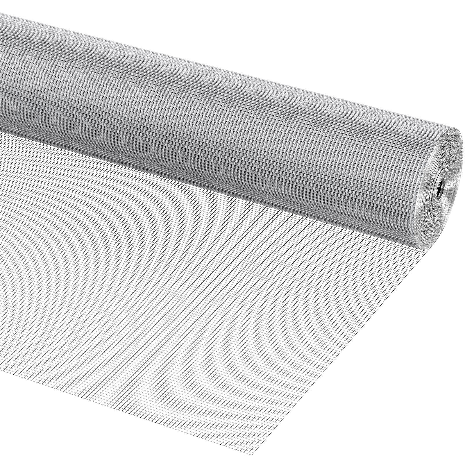 VEVOR Hardware Cloth, 6.35mm 915mmx30.48m 23 Gauge, Hot Dipped Galvanized Wire Mesh Roll, Chicken Wire Fencing, Wire Mesh for Rabbit Cages, Garden, Small Rodents