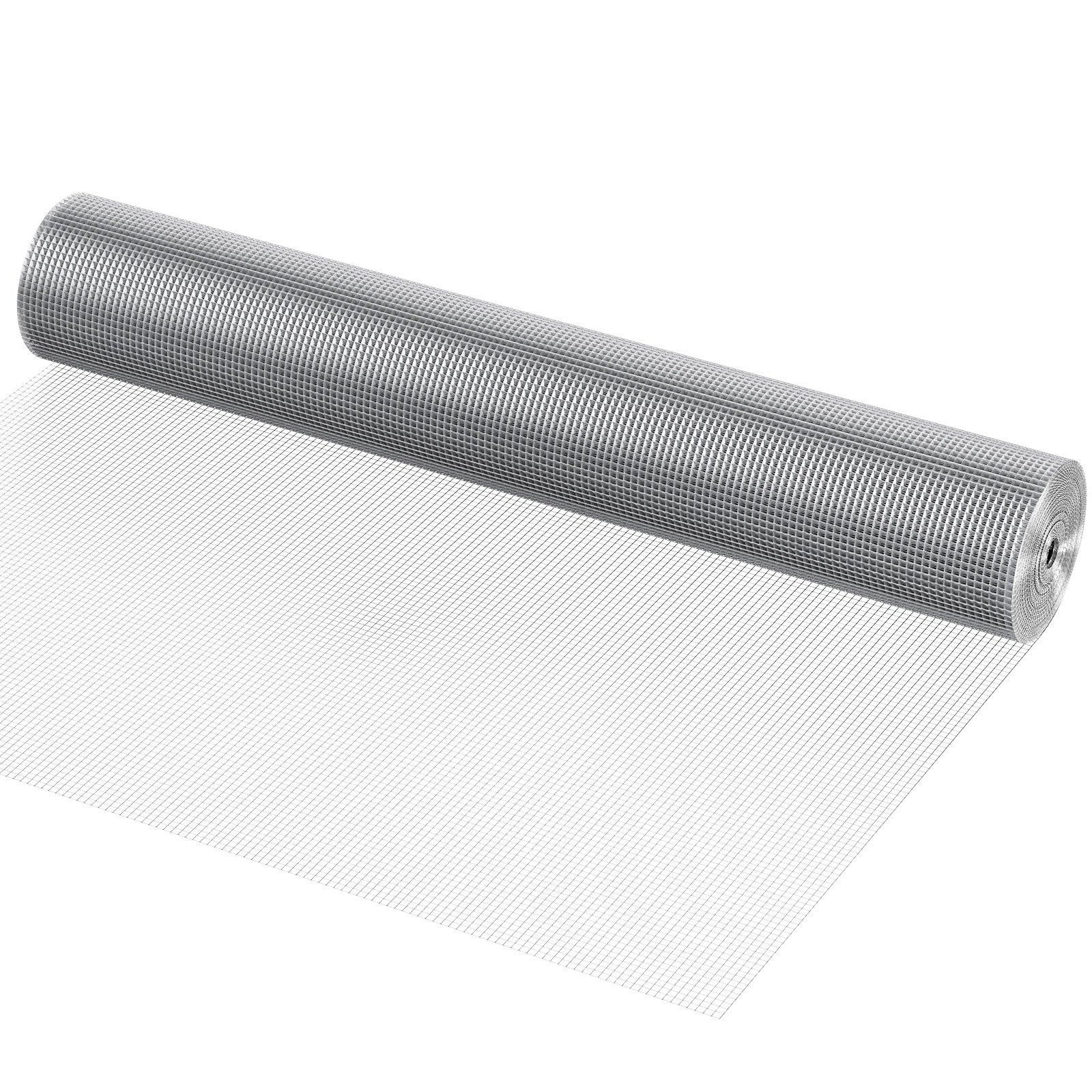VEVOR Hardware Cloth, 6.35mm 915mm×15.24mm 23 Gauge, Hot Dipped Galvanized Wire Mesh Roll, Chicken Wire Fencing, Wire Mesh for Rabbit Cages, Garden, Small Rodents