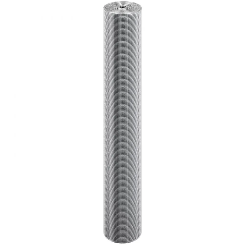 VEVOR Hardware Cloth, 1/4 inch 48in x 100 ft 23 Gauge, Hot Dipped Galvanized Wire Mesh Roll, Chicken Wire Fencing, Wire Mesh for Rabbit Cages, Garden, Small Rodents