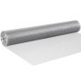 large roll of VEVOR hardware cloth with a grid pattern, partially unrolled on a white background.