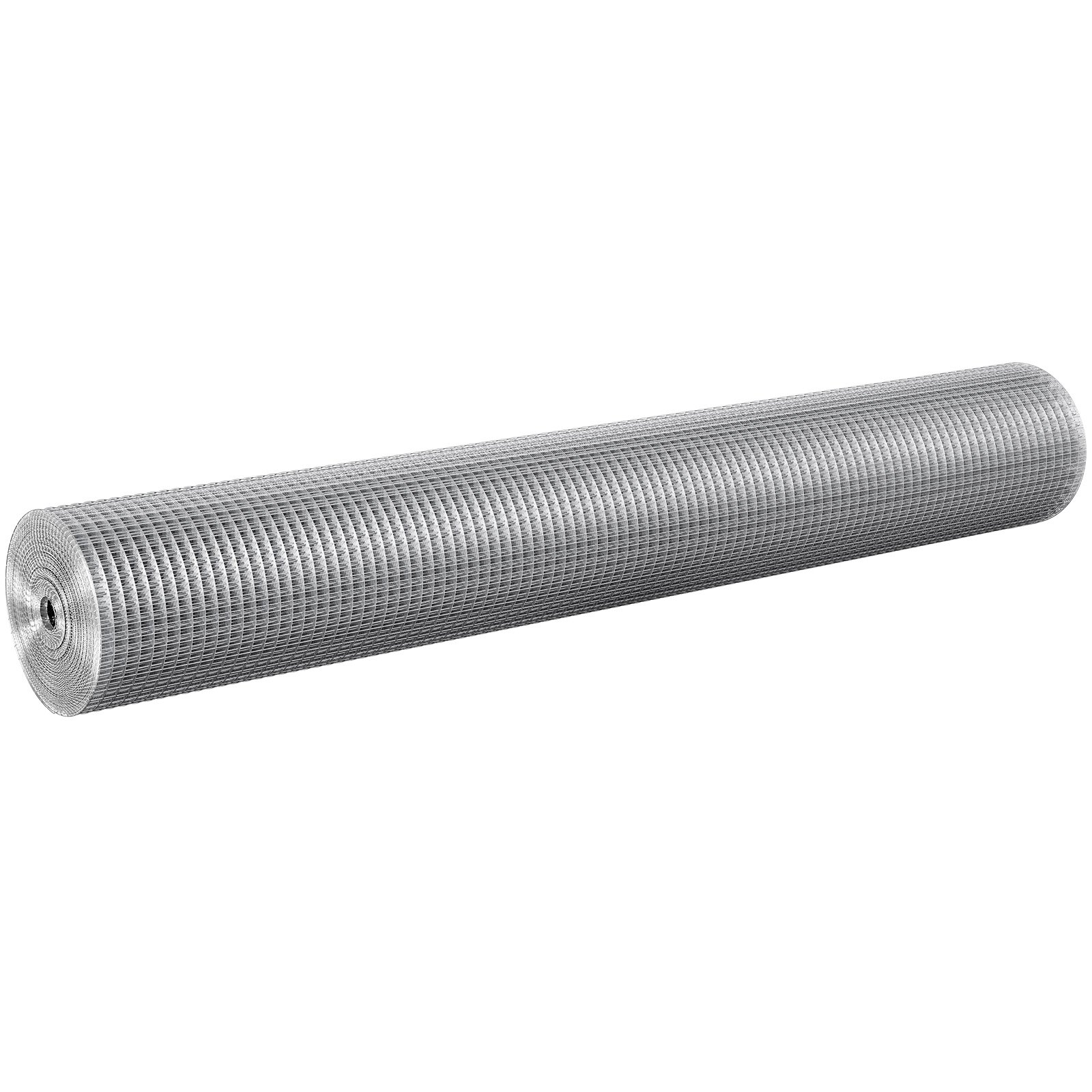 roll of VEVOR hardware cloth with galvanized steel wire mesh, tightly woven, against a white background.