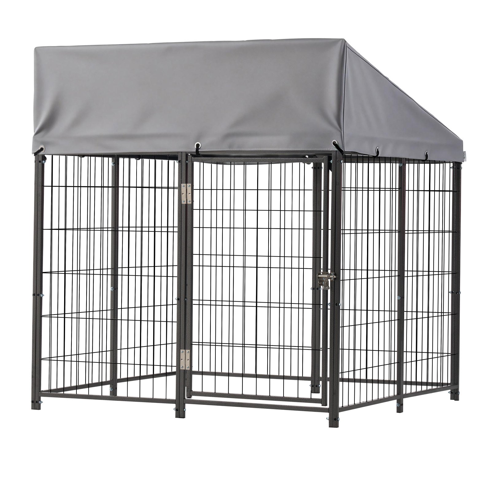 VEVOR Outdoor Dog Kennel, 1.12 x 1.15 x 1.25 m  Large Dog Kennel with Secure Lock, Outside Dogs Enclosures with UV-Resistant & Waterproof Roof Cover, Heavy Duty Pet Crate Cage Run for Large Dogs