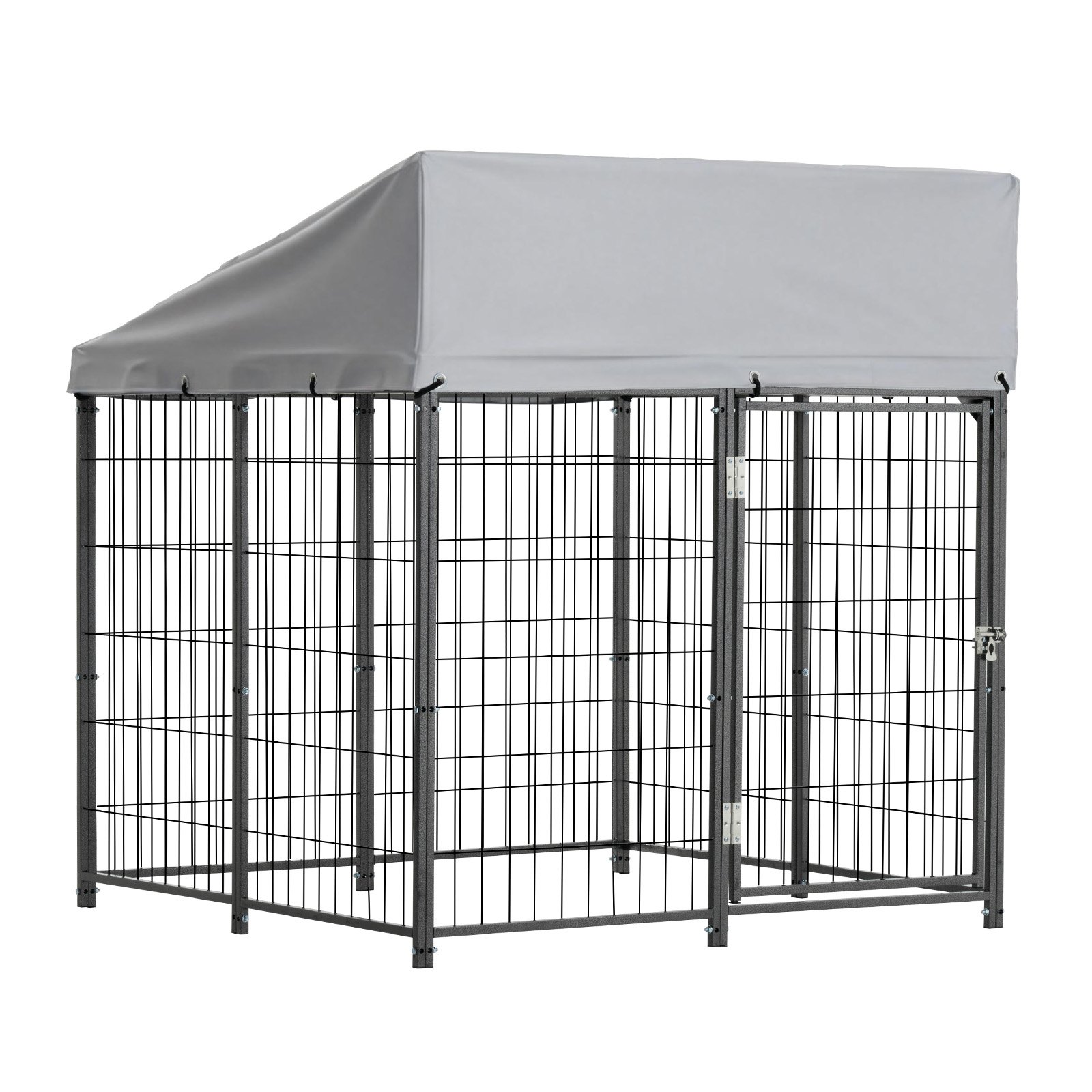 VEVOR Outdoor Dog Kennel, 1.12 x 1.15 x 1.25 m  Large Dog Kennel with Secure Lock, Outside Dogs Enclosures with UV-Resistant & Waterproof Roof Cover, Heavy Duty Pet Crate Cage Run for Large Dogs
