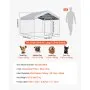VEVOR Outdoor Dog Kennel, 2 x 2 x 1.6 m Large Dog Kennel with Secure Lock, Outside Dogs Enclosures with UV-Resistant & Waterproof Roof Cover, Heavy Duty Pet Crate Cage Run for Large Dogs