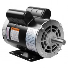 VEVOR 5HP Air Compressor Motor, 230V 22 Amps Electric Motor, 3450RPM 56HZ Frame, 7/8" Keyed Shaft, 2.25" Shaft Length for Air Compressors, CW/CCW Rotation