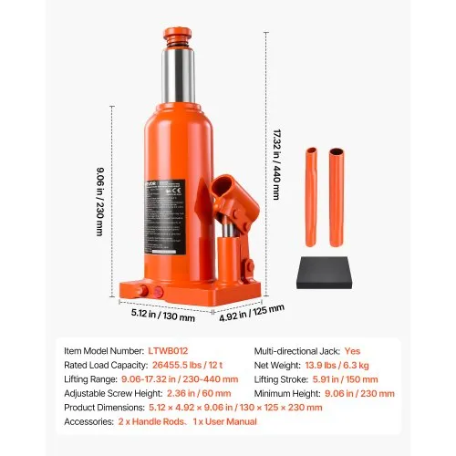 Hüdrauliline pudeltungraud 12 t, 230–440 mm — pilt 7