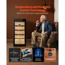 88L Electric Cigar Humidor Cooler Cabinet 1000 Counts with Compressor Cooling