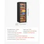 VEVOR Electric Humidor, 288L, 1700 Counts Electric Cigar Humidor Cabinet with Compressor Cooling, Constant Humidity & Temperature Control, Spanish Cedar Wood Shelves & Drawers, 7 Layers, for Household