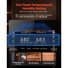 288L Electric Cigar Humidor Cooler Cabinet 1700 Counts with Compressor Cooling