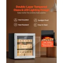 50L Electric Cigar Humidor Cooler Cabinet 300 Counts with Compressor Cooling