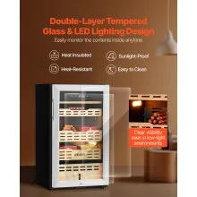 75L Electric Cigar Humidor Cooler Cabinet 450 Counts with Compressor Cooling