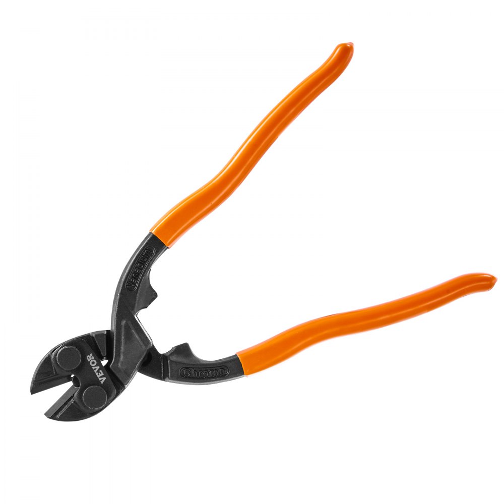 VEVOR Bolt Cutter, 8" Mini Lock Cutter, Streamlined Ergonomic Handle, Chromium Vanadium Alloy Steel Blade, Heavy Duty Bolt Cutter for Rods, Bolts, Steel Wires, Cables, Rivets, and Chains