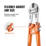 VEVOR Bolt Cutter 14" Lock Cutter Bimaterial Handle with Rubber Grip Alloy Steel