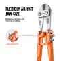 VEVOR Bolt Cutter, 35.6 cm Lock Cutter, Bi-Material Handle with Soft Rubber Grip, Chrome Molybdenum Alloy Steel Blade, Heavy Duty Bolt Cutter for Rods, Bolts, Wires, Cables, Rivets, and Chains