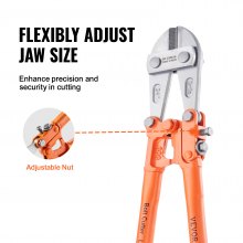 VEVOR Bolt Cutter, 24" Lock Cutter, Bi-Material Handle with Soft Rubber Grip, Chrome Molybdenum Alloy Steel Blade, Heavy Duty Bolt Cutter for Rods, Bolts, Wires, Cables, Rivets, and Chains