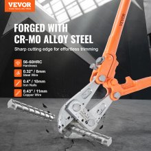 VEVOR Bolt Cutter, 24" Lock Cutter, Bi-Material Handle with Soft Rubber Grip, Chrome Molybdenum Alloy Steel Blade, Heavy Duty Bolt Cutter for Rods, Bolts, Wires, Cables, Rivets, and Chains