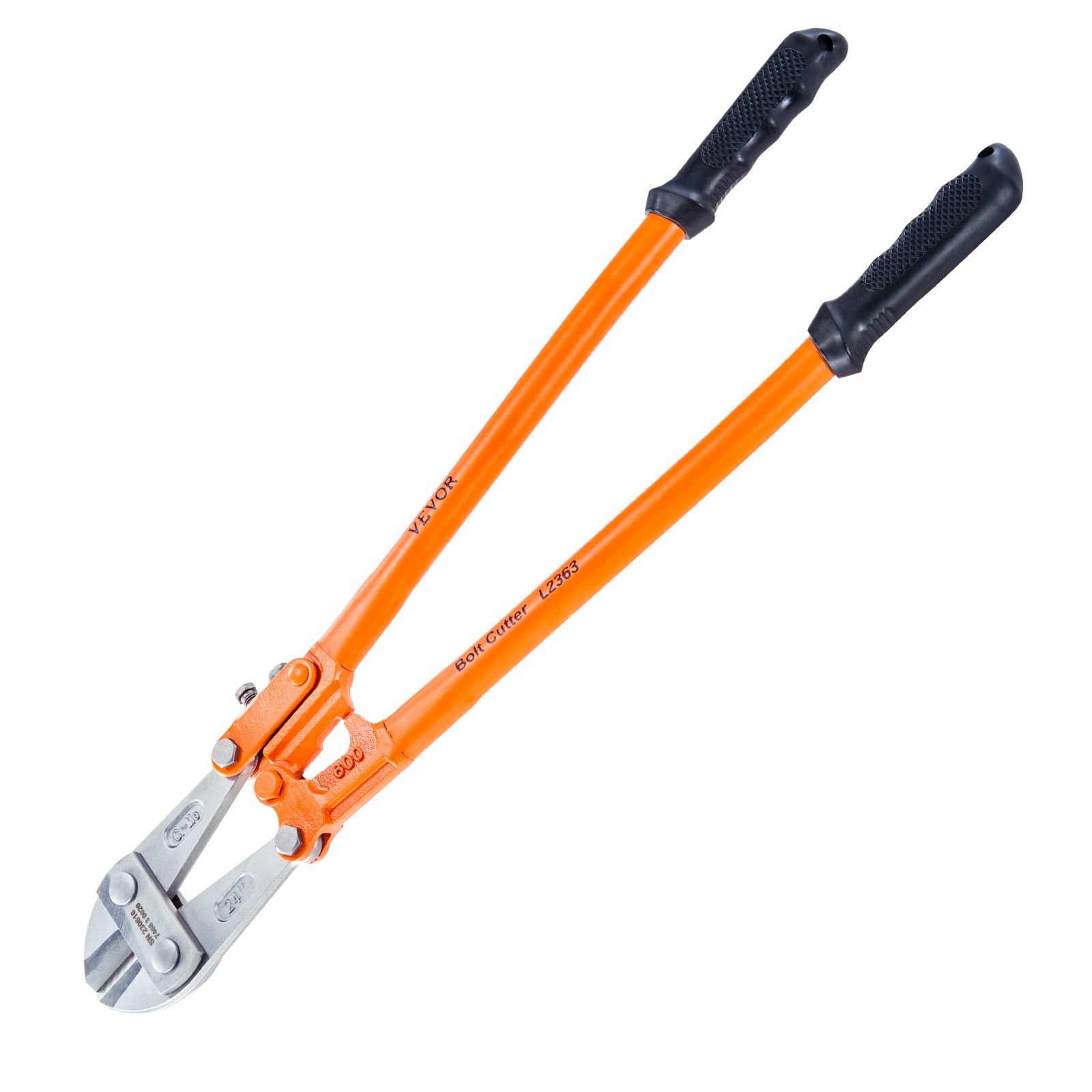 VEVOR Bolt Cutter, 24" Lock Cutter, Bi-Material Handle with Soft Rubber Grip, Chrome Molybdenum Alloy Steel Blade, Heavy Duty Bolt Cutter for Rods, Bolts, Wires, Cables, Rivets, and Chains