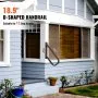 VEVOR Handrails for Outdoor Steps 18.9"Wall Mount Safety Railings for 1-2 Steps