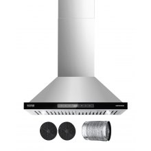 VEVOR 30" Wall Mount Range Hood Ceiling Mount Vent 800CFM Gesture & Touch Control