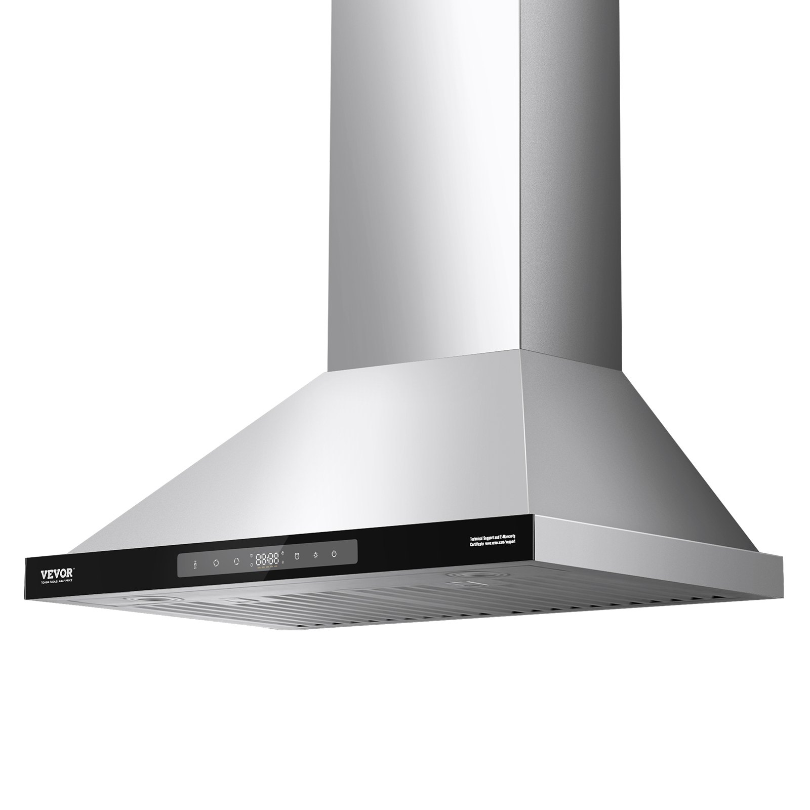 VEVOR Wall Mount Range Hood, 30 inch Chimney-Style Ceiling Mount Vent, 800 CFM Stainless Steel Kitchen Stove Hood with Gesture & Touch Control, LED Light, Baffle Filters, Ducted/Ductless Convertible