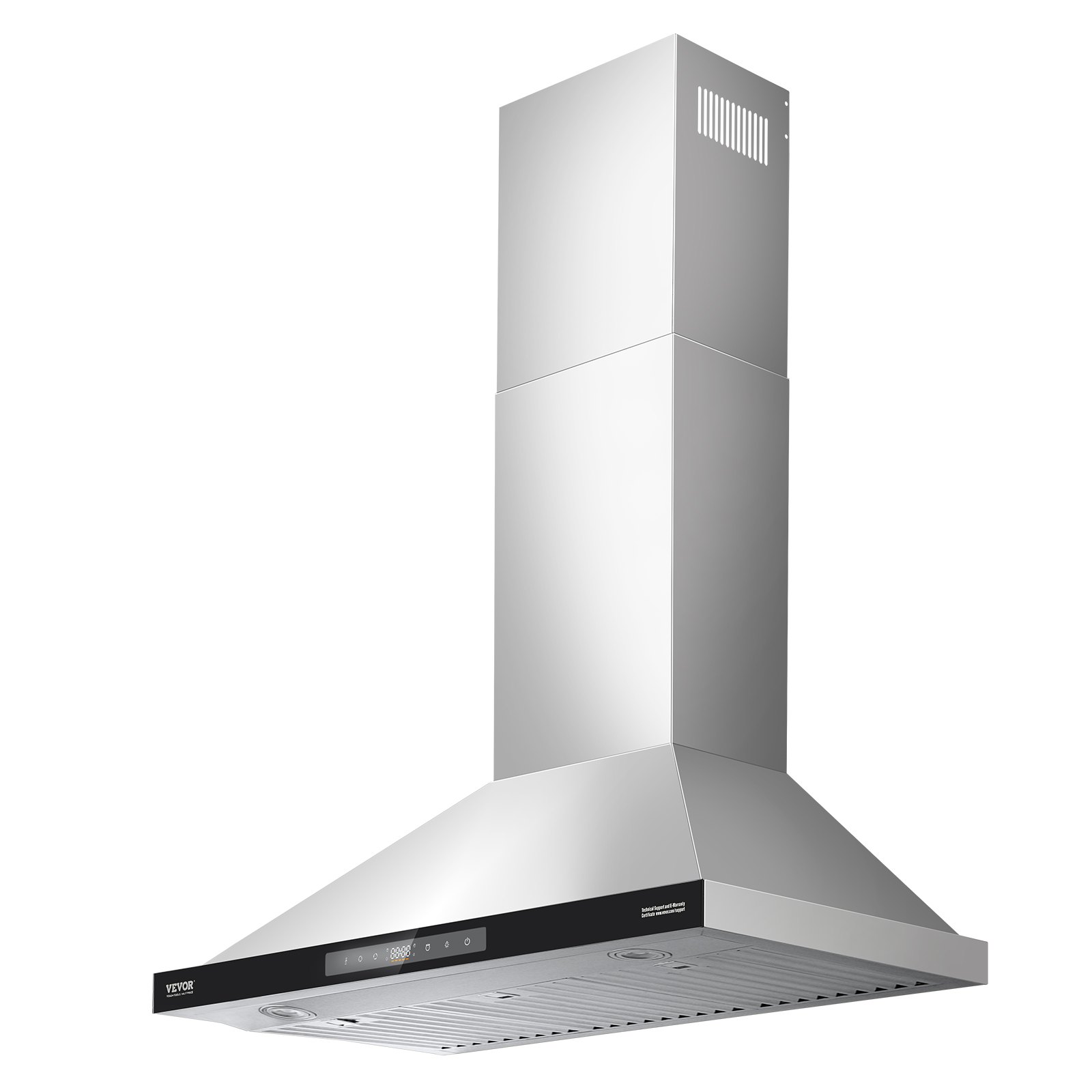 VEVOR Wall Mount Range Hood, 36 inch Chimney-Style Ceiling Mount Vent, 800 CFM Stainless Steel Kitchen Stove Hood with Gesture & Touch Control, LED Light, Baffle Filters, Ducted/Ductless Convertible