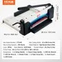 VEVOR Paper Cutter 30.5 cm A4 Guillotine Paper Trimmer 400 Sheet Capacity Metal Base