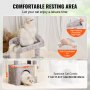 VEVOR Cat Tree for Indoor Cats, 80 cm Cat Tree Tower with Cat Condo, Sisal Scratching Post, Hammock, Top Perch, Jumping Platform, Cat House with Hang Ball, Cat Furniture Activity Center, Light Grey