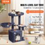 VEVOR Cat Tree 80 cm Cat Tower with Cat Condo Sisal Scratching Post Dark Grey