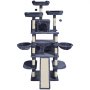 Árbol para gatos VEVOR para interiores, torre de 173 cm con 2 compartimentos, poste rascador de sisal, hamacas, perchas superiores, plataformas de salto y rampa, centro de actividades con pelotas colgantes, gris oscuro