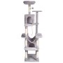 Árbol para gatos VEVOR para interiores, torre de 183 cm con 2 compartimentos, poste rascador de sisal, hamaca, percha superior, plataformas de salto, centro de actividades grande con bola colgante, gris claro