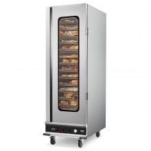 VEVOR Hot Box Food Warmer 16-Tier Concession Warming Cabinet with Water Tray