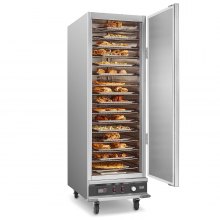 Hot Box Food Warmer 16-Tier Concession Warming Cabinet with Water Tray for Pizza