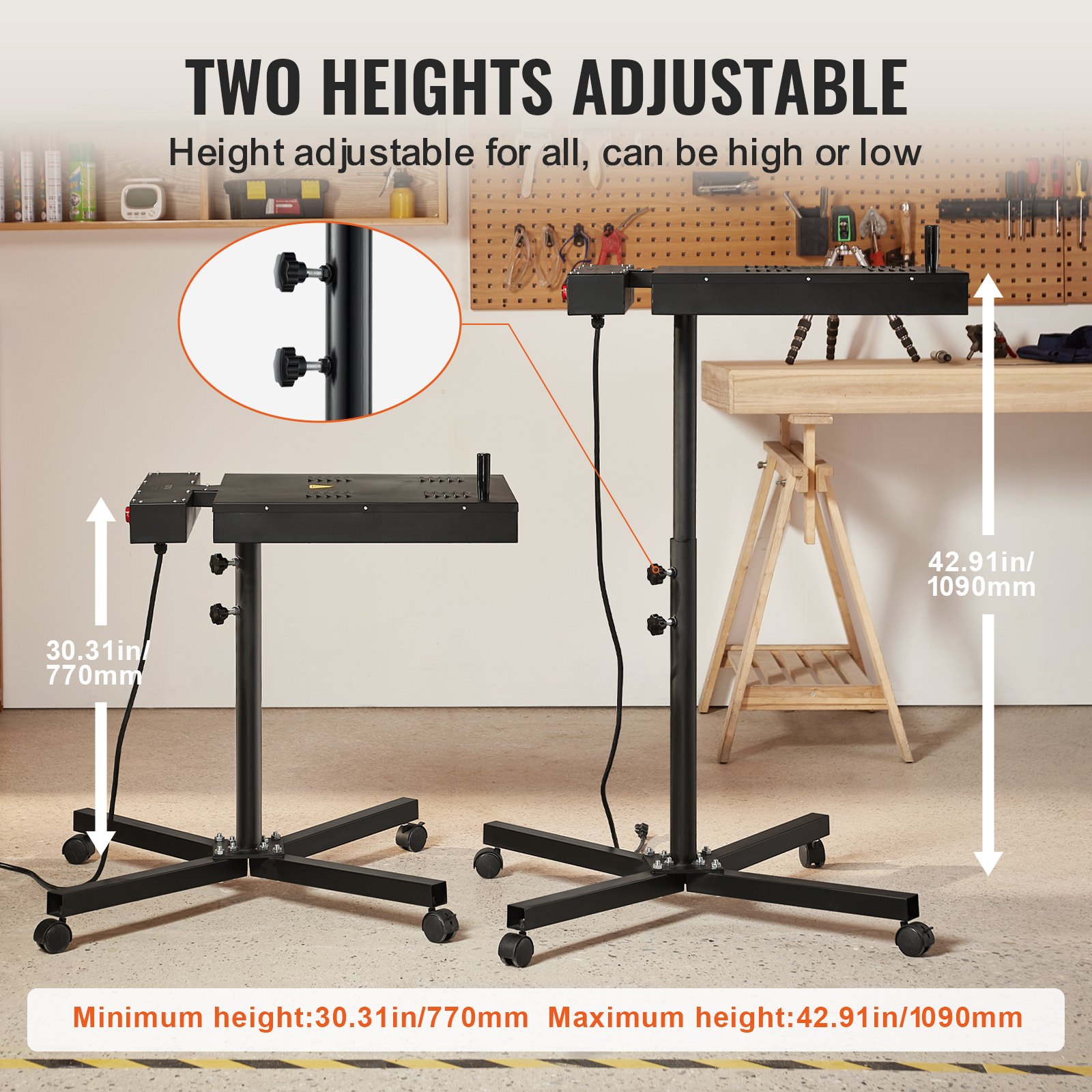 VEVOR Flash Dryer, blesková sušička 18 x 25 palců pro sítotisk, vysoce výkonná sušička pro sítotisk s výškově nastavitelným stojanem, rotace 360°, základna ve tvaru X, vytvrzovací stroj na ocelová trička