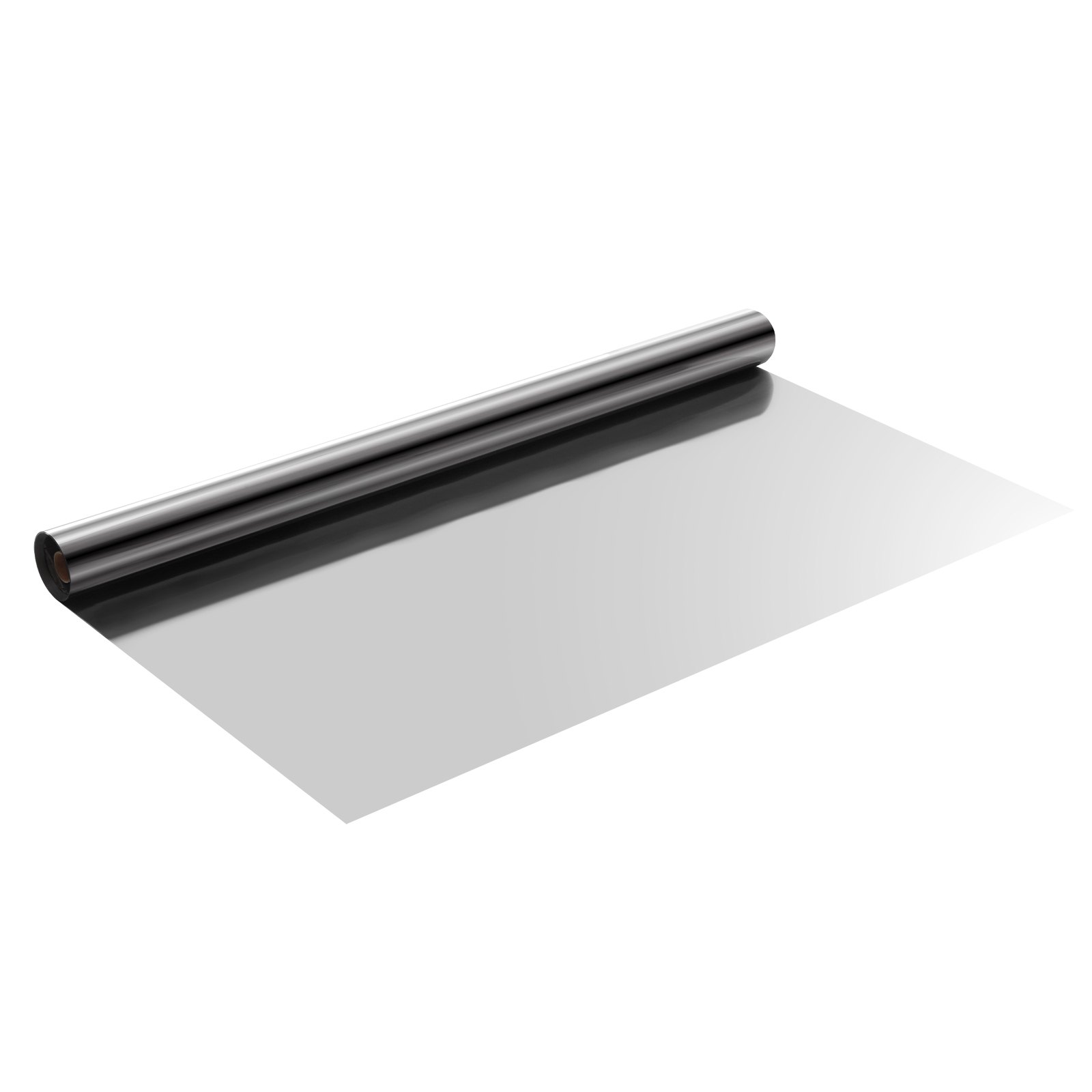 VEVOR Window Privacy Film, One Way Window Tint, Daytime Mirror Reflective Heat Control Glass, Static Cling Sun Blocking, See out Not in Window Film for Home and Office, Black-Silver, 36 in x 6.5 ft