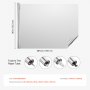VEVOR Window Privacy Film, One Way Window Tint, Privacy Mirror Reflective Film, Sun Blocking Heat Control Glass, Self-Adhesive, See out Not in Window Film for Home and Office, Silver, 36 in x 49.3 ft