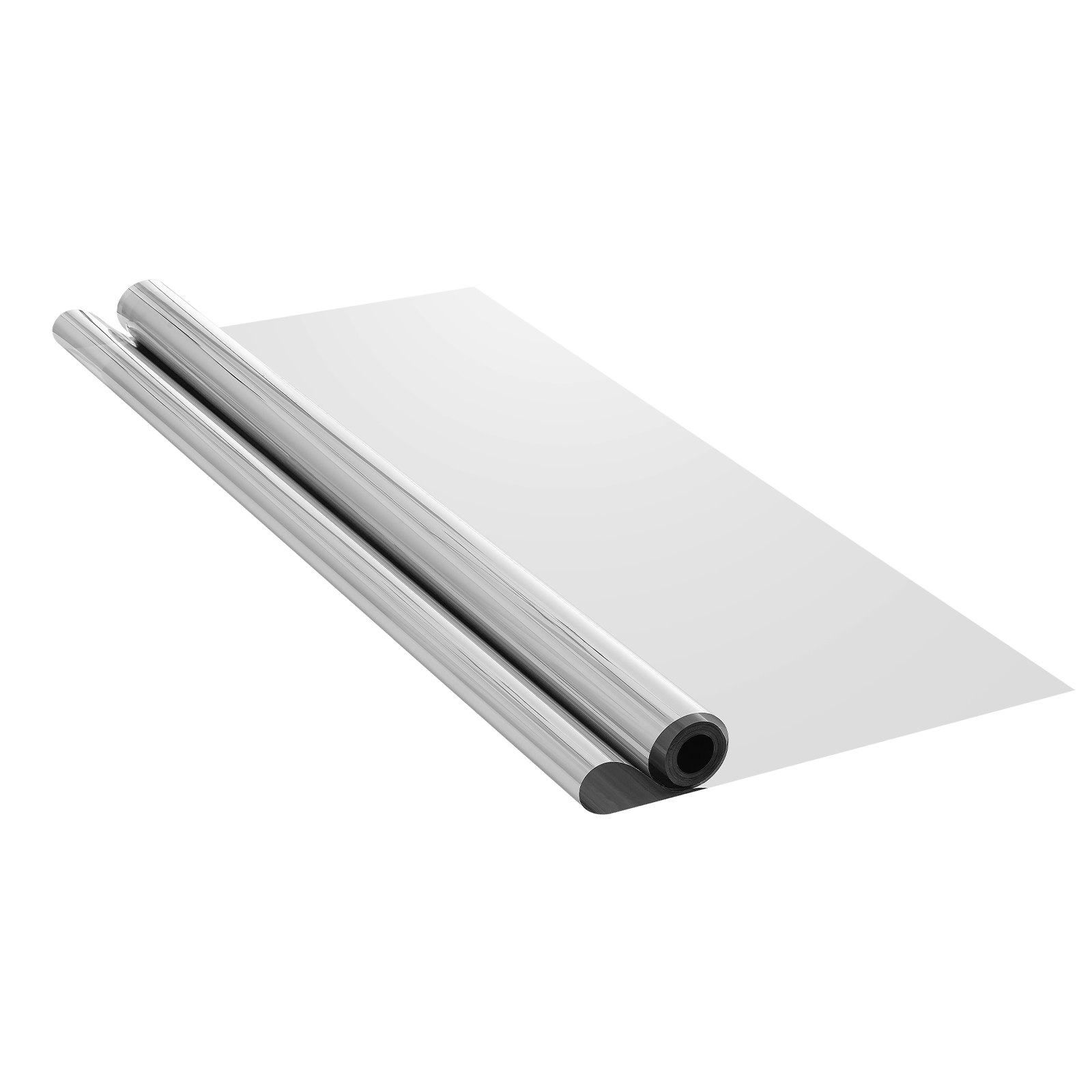 VEVOR Window Privacy Film, One Way Window Tint, Privacy Mirror Reflective Film, Sun Blocking Heat Control Glass, Self-Adhesive, See out Not in Window Film for Home and Office, Silver, 36 in x 49.3 ft