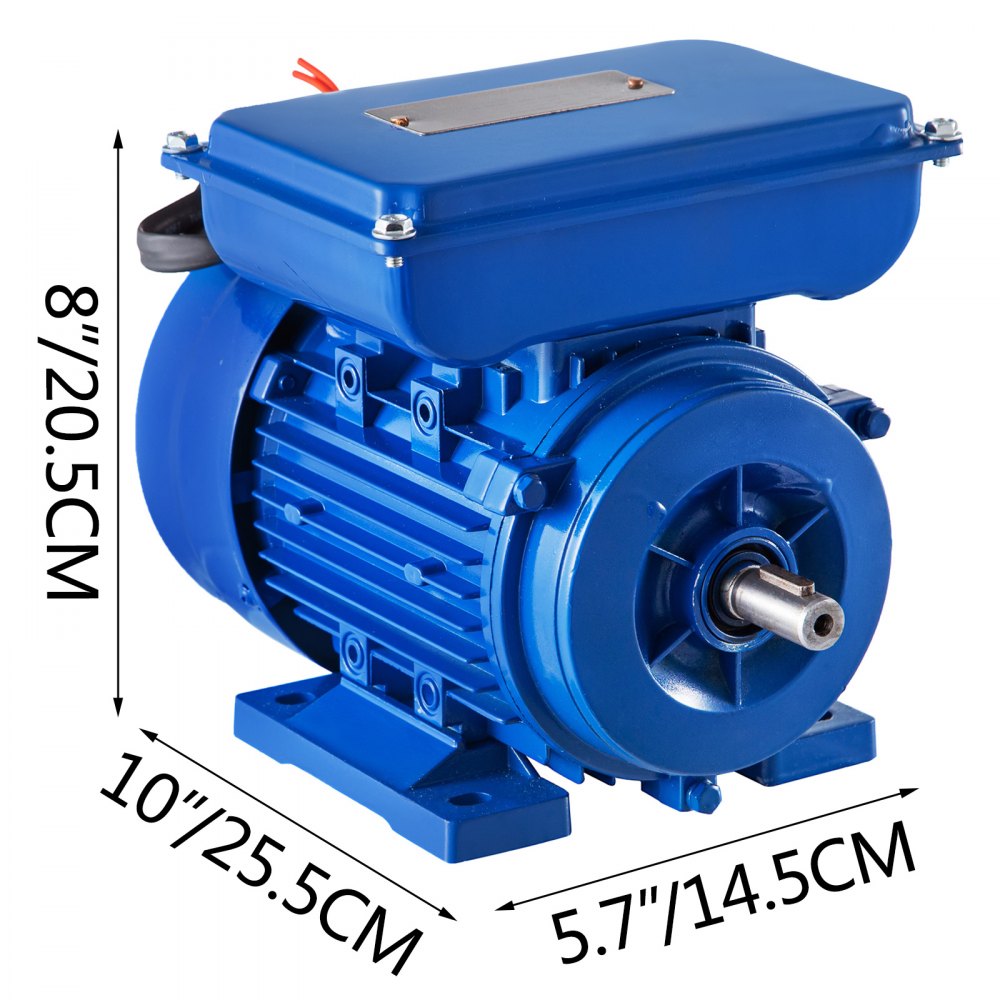VEVOR 0.37 kW 1/2HP 1420RPM Single Phase Electric Motor Asynchronous Motor 220V