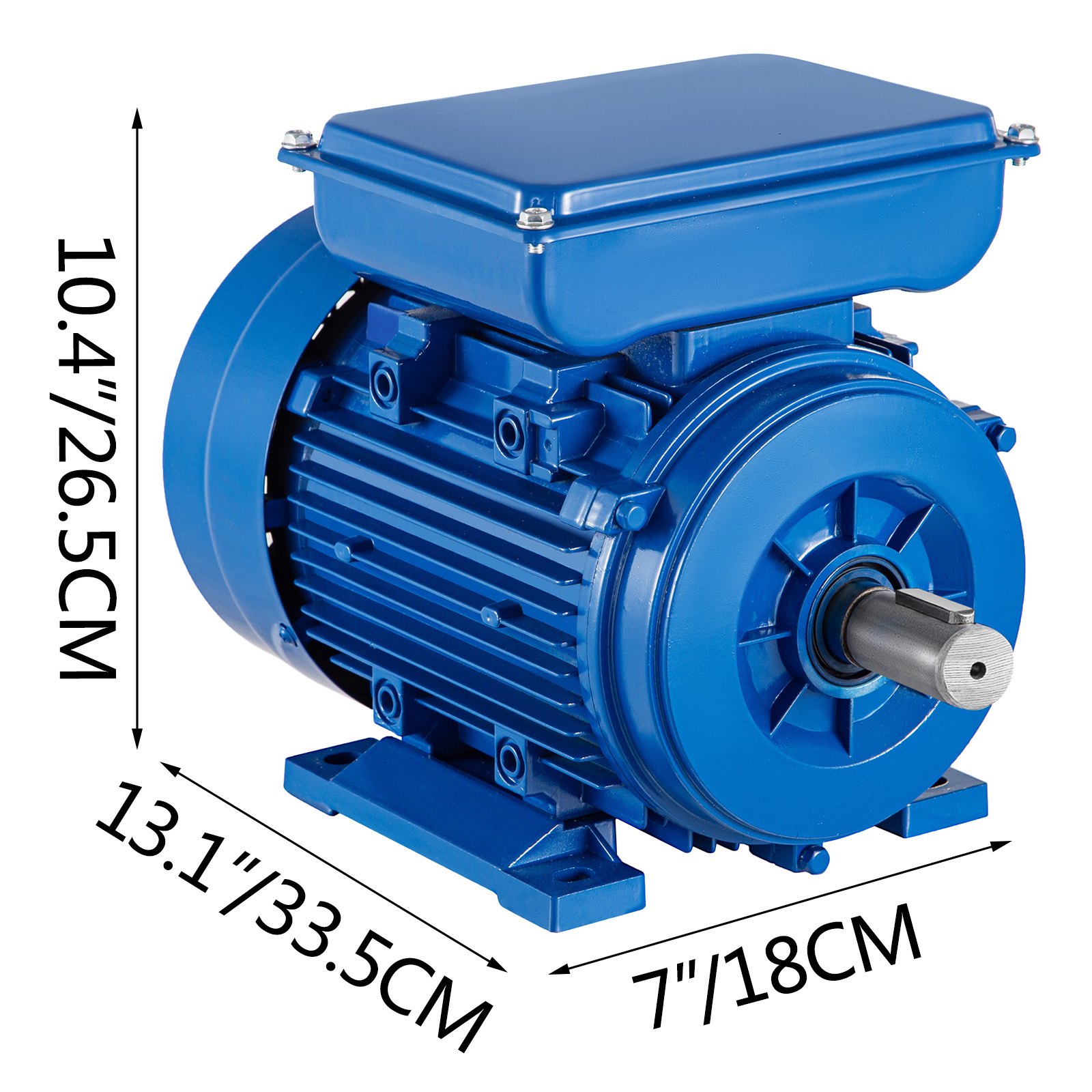 VEVOR 1.1 kW 1.5 HP 1400 RPM Single Phase Electric Motor 220V Asynchronous Motor