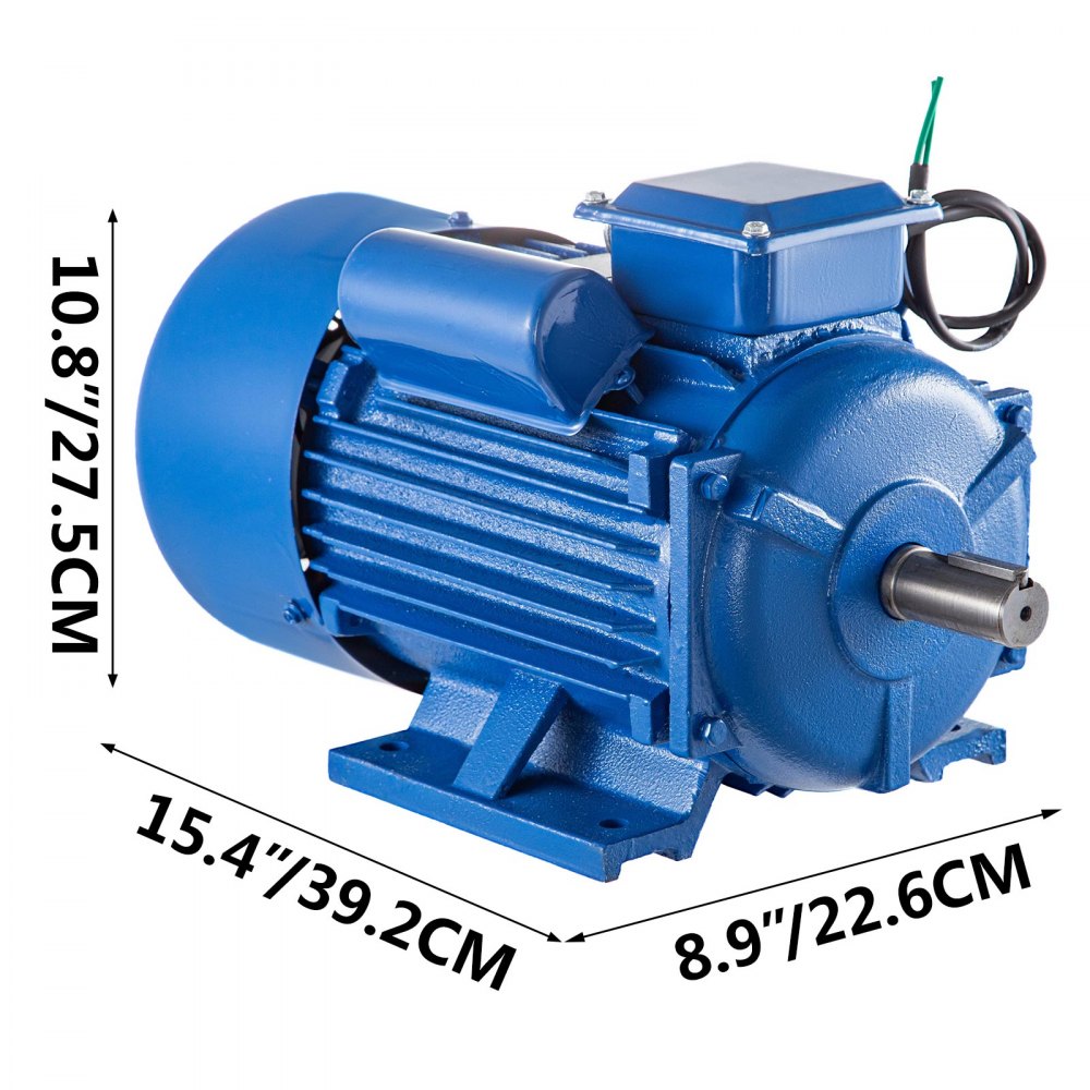 VEVOR 3.7kW 5HP 1440RPM Single Phase Electric Motor 220V Asynchronous Motor