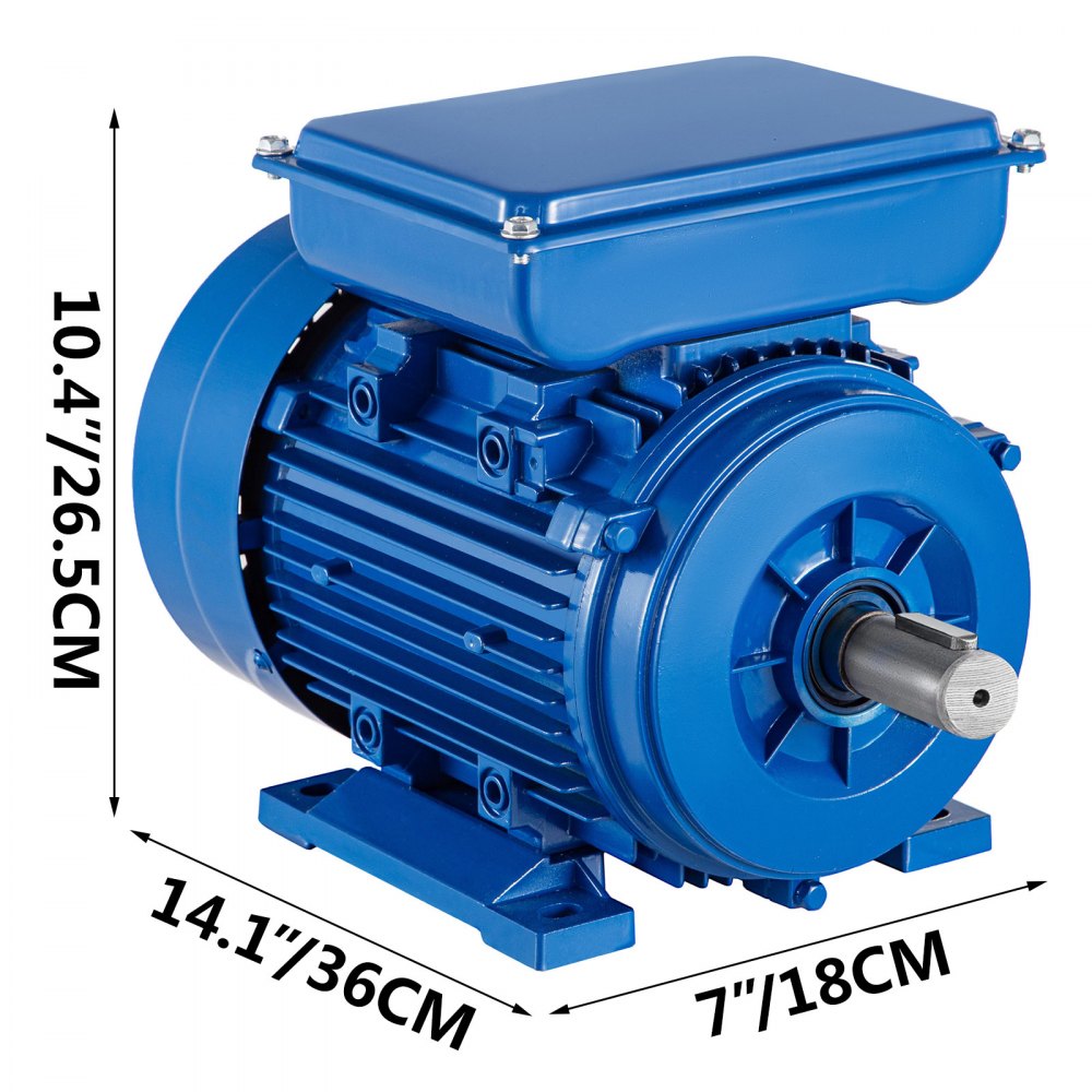 Vevor Single Phase Asynchronous Motor Electric Motor 3 Kw Motor B3foot Mount